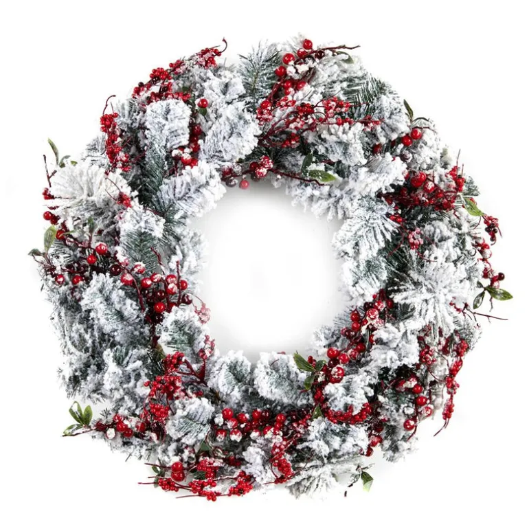 Snow Berry Pine Wreath A 56188
