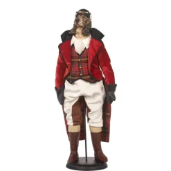 Tartan Setter Dog Doll with Stand J 65150