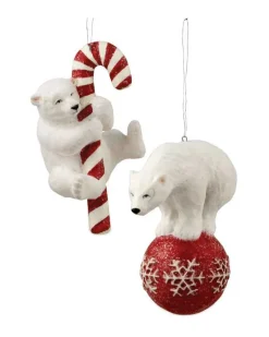 TD5062 Bethany Lowe Polar Bear Fun Ornament 2 Assorted