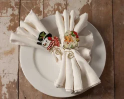 TF8606 Bethany Lowe Retro Xmas Napkin Ring 2 Assorted