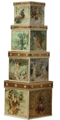 TP6194 Bethany Lowe A Peaceful Xmas Nest Box Set of 4